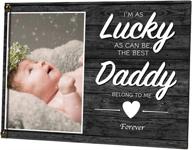 🖼️ personalized father's day gift: 5x7 wood picture frame for dad - unique wall/desk frame for daughter/son/wife with holder (02) логотип