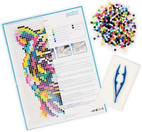 img 1 attached to 🐯 Creative Craft Kit: Perler Rainbow Tiger Pattern and Fuse Bead Set - 11'' x 11'', 3503pc