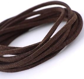 img 3 attached to 🧵 Whaline Leather Cord Suede String - Ideal for Bracelets, Necklaces, Beading, Jewelry Making, DIY Handmade Crafts - 4 Pieces, 4 Colors - 2mm x 2m