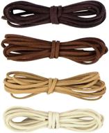 🧵 whaline leather cord suede string - ideal for bracelets, necklaces, beading, jewelry making, diy handmade crafts - 4 pieces, 4 colors - 2mm x 2m logo