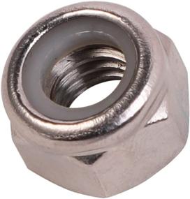 img 3 attached to 🔩 50 PCS of Stainless Steel 18-8 (304) Bright Finish Nylon Insert Hex Lock Nuts in 3/8-16 Size