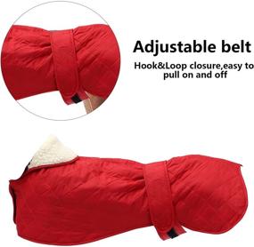 img 1 attached to 🧥 Morezi Dog Jacket: Warm Fleece Lined Winter Coat for Greyhounds, Lurchers, and Whippets - Waterproof & Adjustable