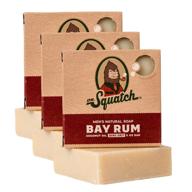 🧼 natural dr. squatch bay rum soap 3-pack bundle with bay rum scent, kaolin clay, shea butter – handmade in usa logo