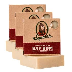 img 4 attached to 🧼 Natural Dr. Squatch Bay Rum Soap 3-Pack Bundle with Bay Rum Scent, Kaolin Clay, Shea Butter – Handmade in USA