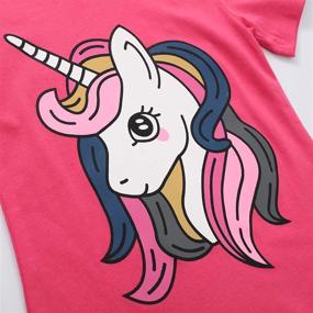 img 2 attached to EULLA Organic Cotton Toddler Girls' Unicorn T-Shirt ~ Soft Short-Sleeve Shirt ~ Ultra Comfy Top Tee