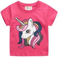 eulla organic cotton toddler girls' unicorn t-shirt ~ soft short-sleeve shirt ~ ultra comfy top tee logo