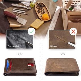 img 2 attached to Introducing RUNBOX Men's Leather Wallets: Sleek Minimalist Accessories with Advanced Blocking Technology!