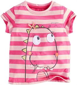 img 4 attached to 🦄 Cute and Comfy Coralup Toddler Unicorn Sleeve Tshirt: Perfect Girls' Clothing