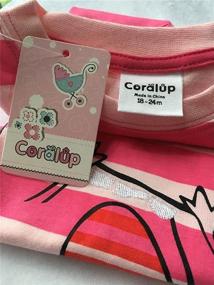 img 1 attached to 🦄 Cute and Comfy Coralup Toddler Unicorn Sleeve Tshirt: Perfect Girls' Clothing