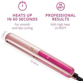 img 2 attached to Lee Stafford Coco LoCo Hair Straightener: Professional Flat Iron with Variable Temperature Control, Ceramic Floating Plates, and Pink Styler