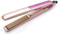 lee stafford coco loco hair straightener: professional flat iron with variable temperature control, ceramic floating plates, and pink styler logo