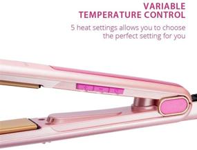 img 3 attached to Lee Stafford Coco LoCo Hair Straightener: Professional Flat Iron with Variable Temperature Control, Ceramic Floating Plates, and Pink Styler