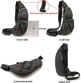 img 3 attached to Nicgid Sling Shoulder Backpack Crossbody Outdoor Recreation for Camping & Hiking