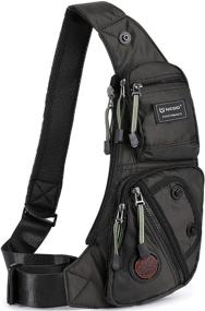 img 4 attached to Nicgid Sling Shoulder Backpack Crossbody Outdoor Recreation for Camping & Hiking