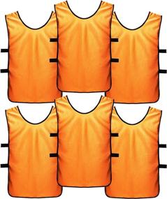 img 4 attached to 👕 SportsRepublik 6-Pack Scrimmage Vests for Kids, Youth, and Adults - Soccer Pennies