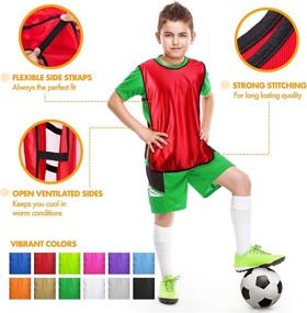 img 1 attached to 👕 SportsRepublik 6-Pack Scrimmage Vests for Kids, Youth, and Adults - Soccer Pennies