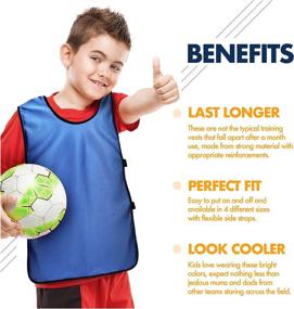 img 3 attached to 👕 SportsRepublik 6-Pack Scrimmage Vests for Kids, Youth, and Adults - Soccer Pennies