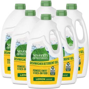 img 4 attached to Seventh Generation Citric Acid Dishwasher Detergent Gel, Lemon Scent, 42 oz (6 Pack)