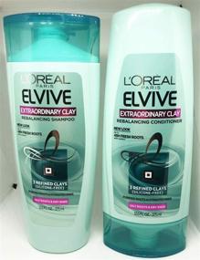 img 2 attached to L'Oreal Paris Extraordinary Clay Rebalancing Shampoo and Conditioner Set - 25.4 Ounces: Purify and Nourish Your Hair!