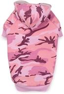 🐾 zack & zoey camo fleece lined pet sweatshirt hoodie - pink: stylish & cozy fashion for your pet логотип