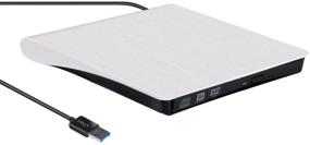 img 4 attached to 📀 [Updated] DATARAM External CD Drive, USB 3.0 Portable CD DVD +/-RW Drive for Laptop/Mac Book/Desktop/MacOS/Windows/8/7 - White