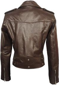 img 2 attached to UGFashions Motorcycle Genuine Lambskin Distressed Women's Clothing