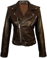 ugfashions motorcycle genuine lambskin distressed women's clothing logo