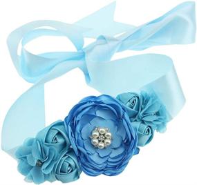 img 1 attached to Wedding Bridal Maternity Flower Belts