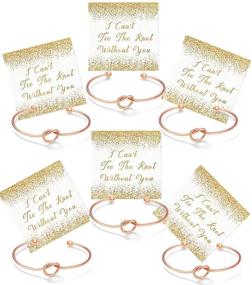 img 4 attached to 🎁 I Cant Tie The Knot Without You Bracelets - Perfect Bridesmaid Gift Set from CHICNOW!