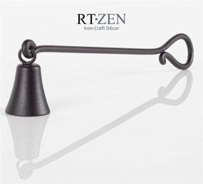 img 3 attached to RTZEN Long Handle Black Wrought Iron Candle Snuffer - Decorative Extinguisher for Dining Room, Kitchen, Bedroom, Bathroom, or Spa - Handmade Authentic Unique Gift, Easily Put Out Any Candle