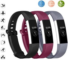 img 4 attached to 📦 JOMOQ Replacement Bands for Fitbit Alta, Alta HR & Ace - Customizable, Waterproof, Adjustable Wristbands for Women & Men