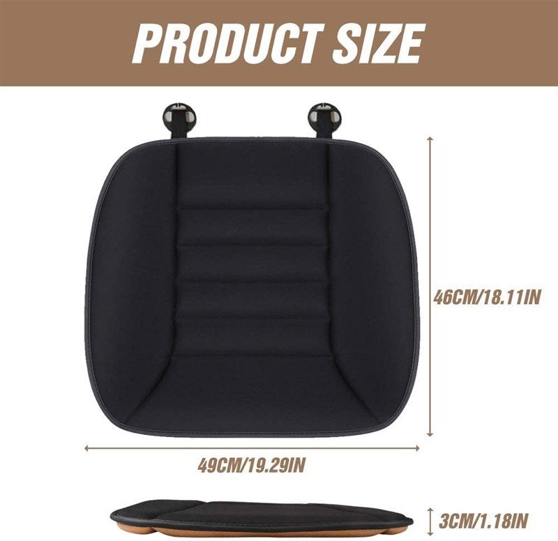 JOYTUTUS Car Seat Cushion for Driving, Driver Seat Cushions for Car Truck  for Short People, Breathable Black Office Chair Cushion with Non Slip  Bottom