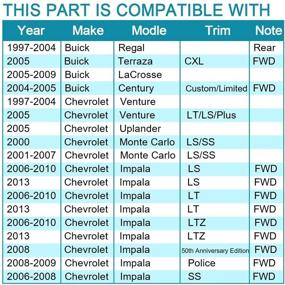 img 2 attached to 🔧 Задняя втулка колеса и сборка подшипника IRONTEK для Buick Allure 2005-2009, Lacrosse 2005-2009, Chevrolet Impala 2000-2005 (все модели), Pontiac Aztek 2001-2005 (передний привод) - 5-пятишпиндельное колесо с ABS (левое и правое)