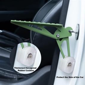 img 3 attached to Universal Door Pedals - MoonshineStillPro: Top Army Green Door Latch, Folding Roof Racks (500 lbs. Weight)