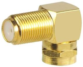 img 2 attached to 🔌 90 Degree Coaxial Connector - VCE 5-Pack Right Angle F-Type RG6 Male to Female Adapter with Gold Plating