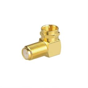 img 3 attached to 🔌 90 Degree Coaxial Connector - VCE 5-Pack Right Angle F-Type RG6 Male to Female Adapter with Gold Plating
