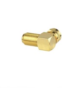 img 1 attached to 🔌 90 Degree Coaxial Connector - VCE 5-Pack Right Angle F-Type RG6 Male to Female Adapter with Gold Plating