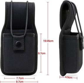 img 3 attached to AbcGoodefg Nylon Tactical Radio Pouch Heavy Duty Military Two Way Radio Holder Holster Universal Walkie Talkie Case Bag Adjustable Storage For Motorola MT500