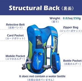 img 2 attached to 🎒 Optimize Your Streamline Hydration Backpack - Azarxis 5L/5.5L/8L Running Vest for Women and Men - Perfect for Marathon Trail Races