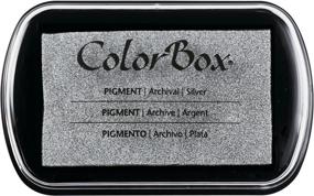 img 1 attached to Металлическая серебристая подушка для тиснения CLEARSNAP ColorBox Classic Pigment полного размера