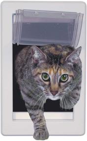 img 1 attached to 🐱 Convenient Small Flap Cat Door with Telescoping Frame - Perfect Pet Access Solution (5"x7" Flap Size)