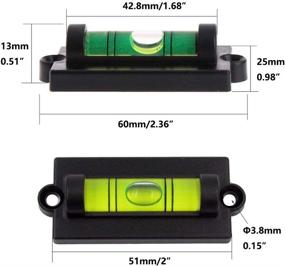 img 3 attached to 🔒 LudoPam Mini Bubble Spirit Level - Standard Levels for RV, Travel Trailer, Camper, Tripod, Phonograph, Turntable - 6 Pack