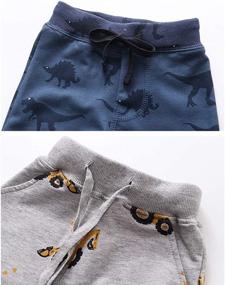 img 2 attached to 🦖 Dino Delight: Azalquat Toddler Jogging Sweatpants - A Pack of Boys' Clothing Pants