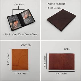 img 2 attached to 👛 Burgundy Leather Bifold Wallet for Men: License, Card Cases & Money Organizer Accessories