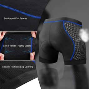 img 1 attached to 🚴 X-TIGER Men's Cycling Underwear Shorts 5D Padded Gel: Breathable & Adsorbent Design