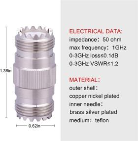 img 3 attached to 🔌 UHF Connectors PL-259 Female to Female Adapter Connector Pack of 2 by XRDS-RF (Not Suitable for Television)