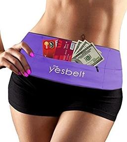 img 3 attached to 👍 YesBelt #1 Reversible Running Belt and Waist Pack with Zipper - Smartphone Friendly Sports Armband Alternative - Fits iPhone 6 Plus - Ultimate Travel Money Belt - Fashionable Fitness Zip 'n Flip Band for Workout