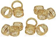 🎗️ arn crafts golden round mesh napkin rings: set of 12 elegant accessories for weddings, dinner parties, and everyday use – cw-6-12 logo