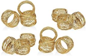img 3 attached to 🎗️ ARN CRAFTS Golden Round Mesh Napkin Rings: Set of 12 Elegant Accessories for Weddings, Dinner Parties, and Everyday Use – CW-6-12