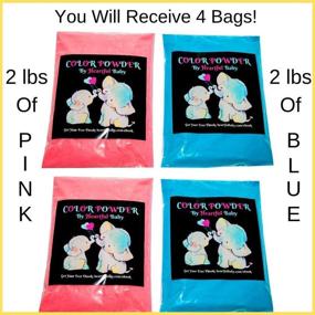 img 2 attached to 👶 Premium Baby Gender Reveal Party Supplies - 2lb Pink and 2 lb Blue Color Powder Bags - FREE BONUS EBOOK Included - Celebrate Girl or Boy Announcement - Holi Festival Inspired Colored Powder Smoke Bomb - Suitable for Car Exhaust Burnout & 5k Fun Run Events